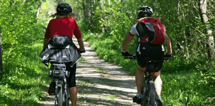 Couple Mountain Biking | Kennesaw Mountain | DRA Homes